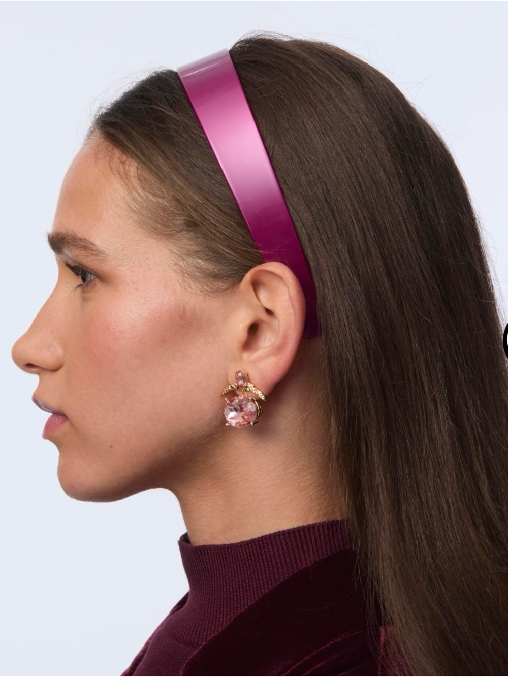 NWT Lele Sadoughi Raspberry Emma Acetate Headband